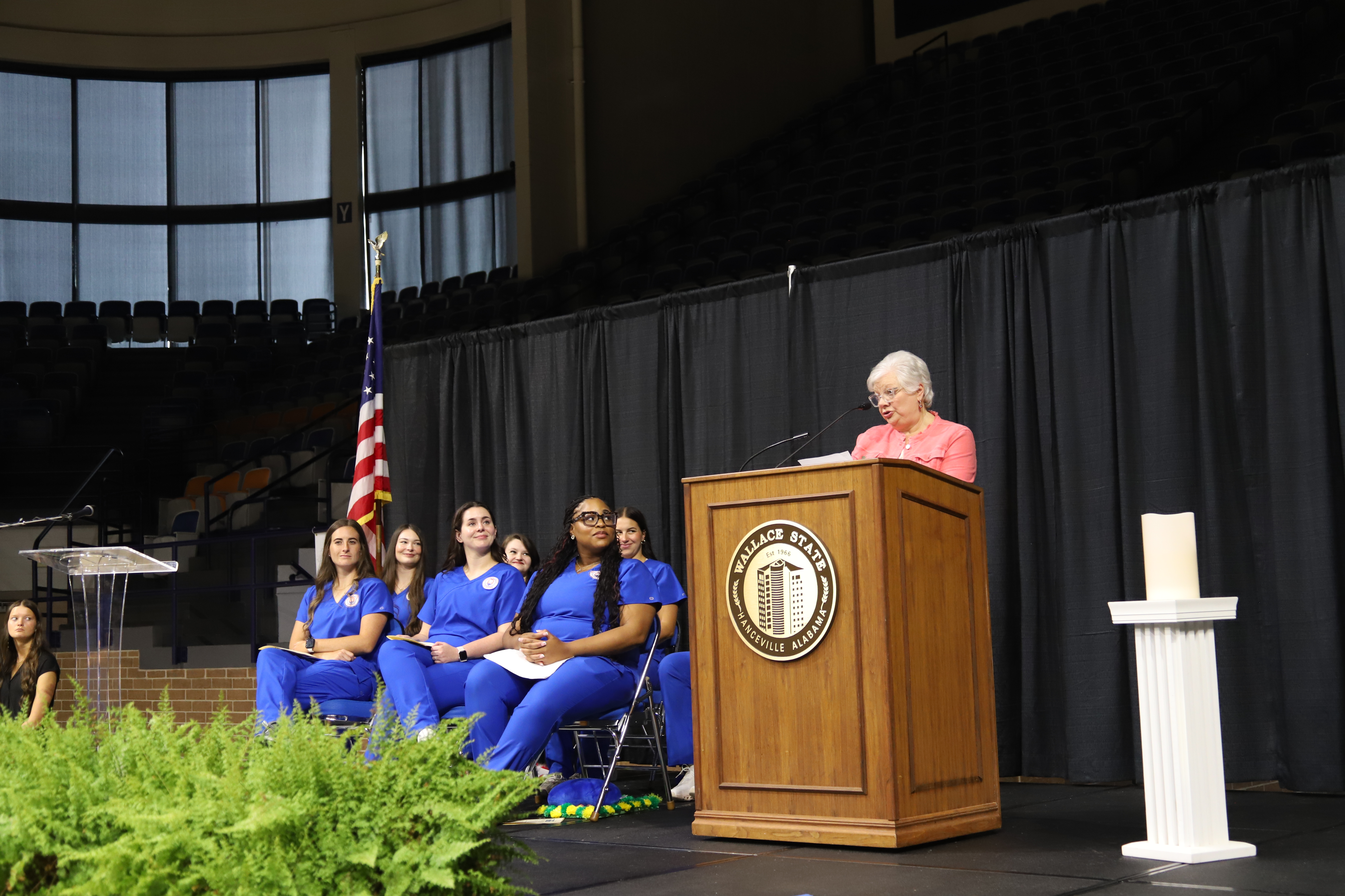 President giving speech